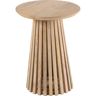 Table d'appoint ronde en bois sculptural RECOLLECTION