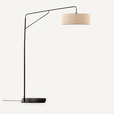 Lampadaire arc, métal fer et lin, Cinqua AM.PM