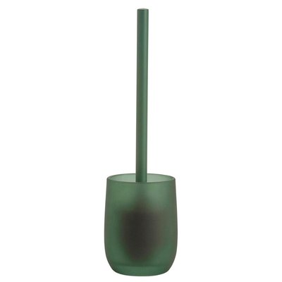 Brosse WC en verre vert mat et plastique 10x10x36cm WADIGA