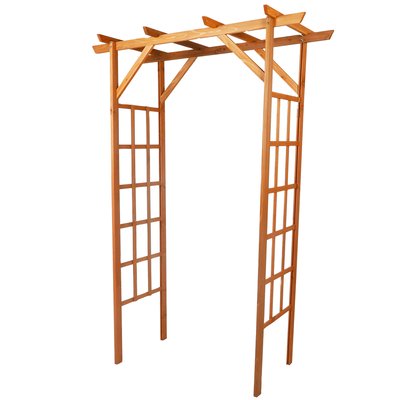 Arche de jardin en bois avec treillis 146x68x211cm SUNNYDAYS