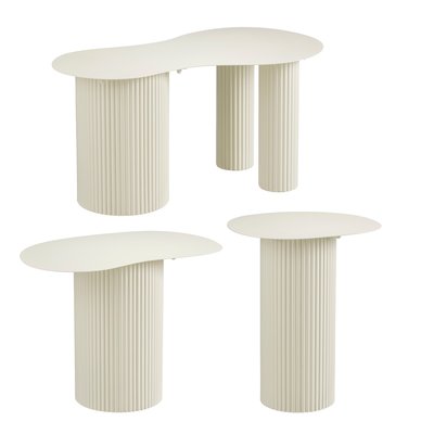 Table d'appoint Lux Blanc cassé MICA DECORATIONS