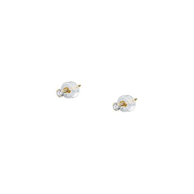 Boucles d'oreilles en or 375 et oxyde de zirconium CLEOR