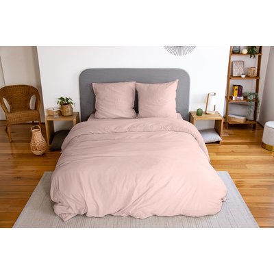 Parure housse de couette microfibre lavée  unie, Avy C DESIGN HOME TEXTILE