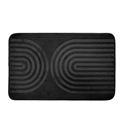 Tapis de bain antidérapant en microfibre à relief graphique DOUCEUR D'INTÉRIEUR