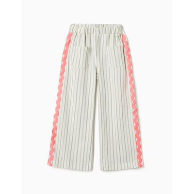 Pantalon en coton à rayures avec galon ric rac ZIPPY