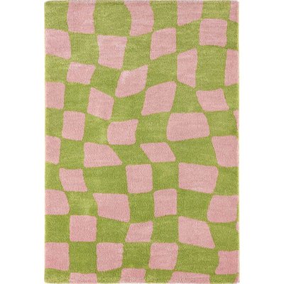 Tapis intérieur à poils longs Swing 383 vert 200 x 280 cm JARDINDECO