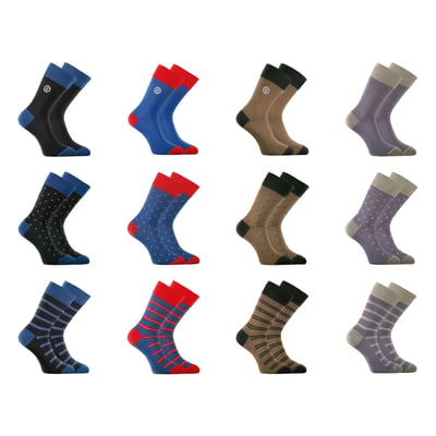 Lot De 12 Chaussettes De Ville SERGE BLANCO