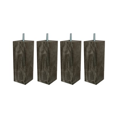 Pied carré bois nature (lot de 4) SOMEO