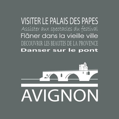 Tableau Mural Avignon ILLUSTRATION CEANOTHE