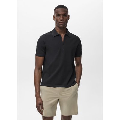 Polo zippé en maille fine COOLMAX® MANGO MAN