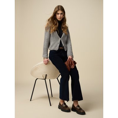 Pantalon cinq poches à coupe flare en denim effet velours OLTRE