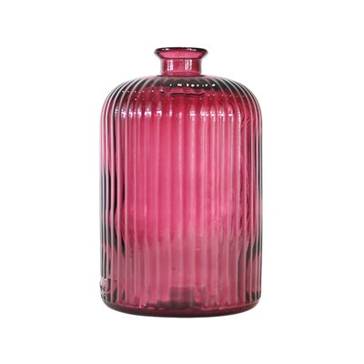 Vase en verre recyclé strié h 23 cm KOKILLE SENSEI MAISON