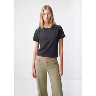 T-shirt détail épaules MANGO TEEN