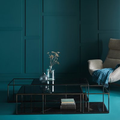 Table basse en verre L 140 cm x H 40 cm  - BALTHAZAR SIGNATURE