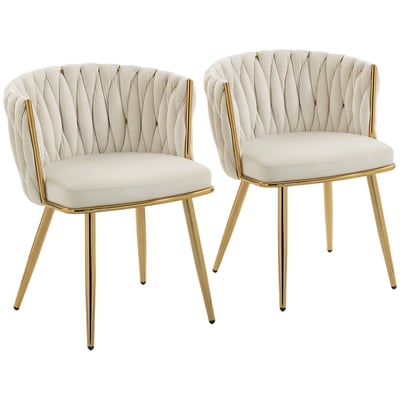 Chaise de salle à manger Velours (100% HOMCOM