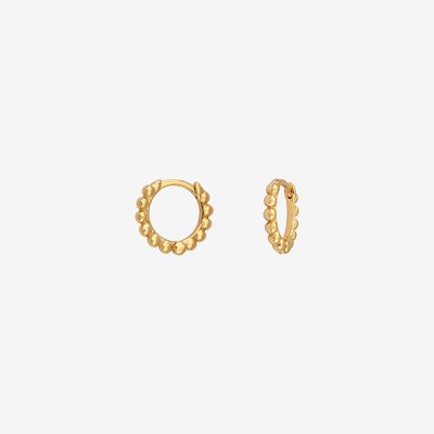 Paire de boucles d'oreilles créoles doré à l'or fin BILLY CAROLINE NAJMAN