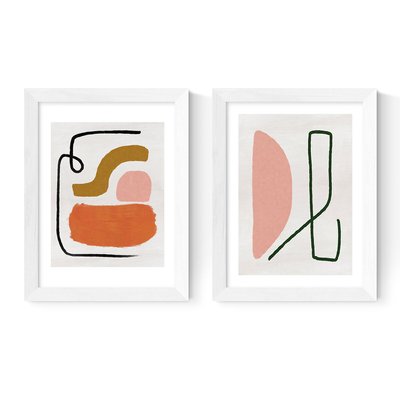 Pack of 2 Prints Abstract Set by Dan Hobday Print EAST END PRINTS