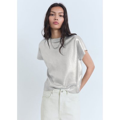 Pull maille foil manches courtes MANGO