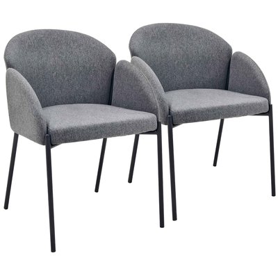 Lot de 2 chaises en tissu, AVA OVIALA