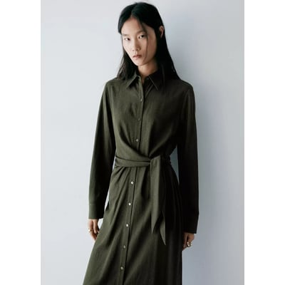 Robe chemisier nœud MANGO