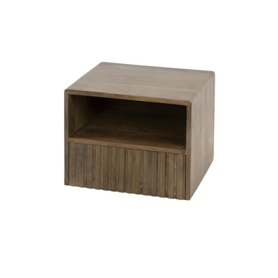 Table de chevet murale bois brun, tiroir & niche NAKO PIER IMPORT