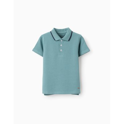 Polo en Piqué de Coton Col Rayé ZIPPY