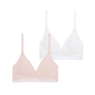 Lot de 2 soutiens-gorge triangle ados en coton COMFIZ UNDIZ