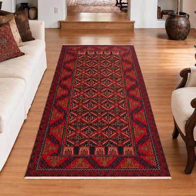 Tapis d'orient, motif oriental authentique, noué main, BALUTSCH 9 UN AMOUR DE TAPIS