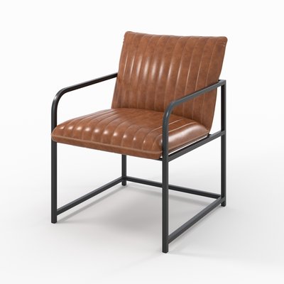Fauteuil en cuir et métal - ARMAND RENDEZ-VOUS DÉCO