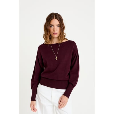 Pull oversize col bateau manches longues CACHE CACHE