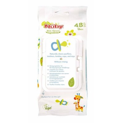 Lot de 48 lingettes pour sucettes et jouets de dentition - Nuby NUBY
