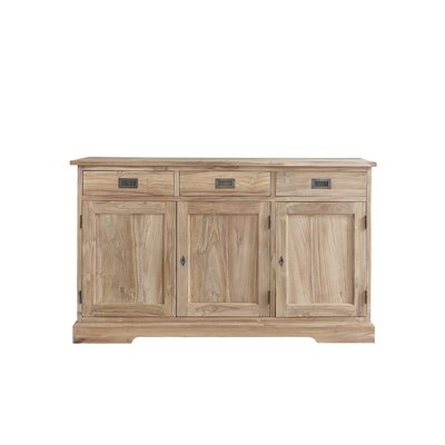 Commode en teck massif 150 cm 3 portes 3 tiroirs  BOSTON BERAH GETAH