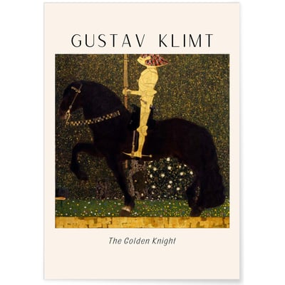 Affiche Gustav Klimt « The Golden Knight » L'AFFICHERIE