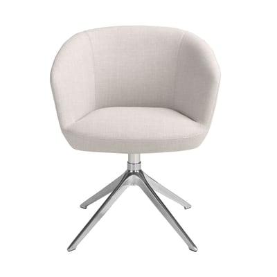 Chaise pivotante en tissu gris clair ANGEL CERDA