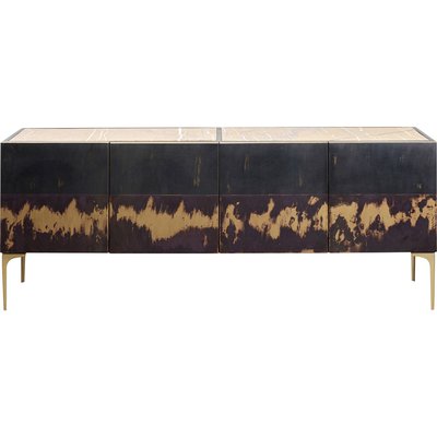Buffet en acier et marbre, FUOCO KARE DESIGN