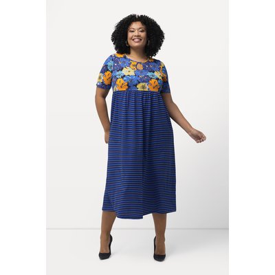 Robe en jersey à fleurs/rayures. ULLA POPKEN