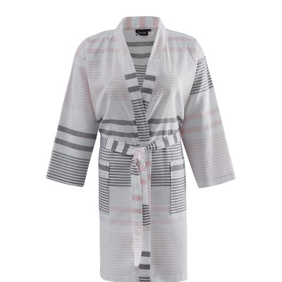 Peignoir kimono de plage ou d'intérieur FRENCH RIVIERA poudre SENSEI MAISON