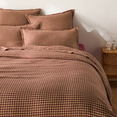 Housse de couette en lin lavé, Acélie Bordeaux LA REDOUTE INTERIEURS