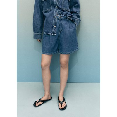 Bermuda en jean taille normale à pinces MANGO