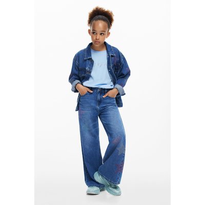 Pantalon en denim étoiles DESIGUAL
