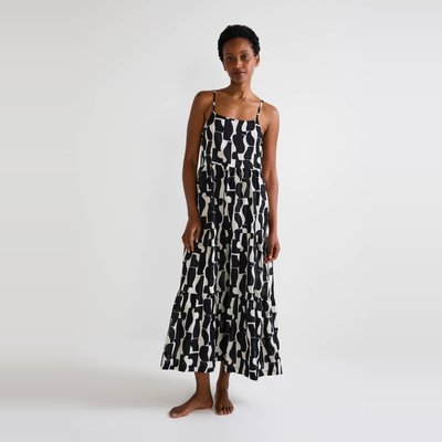 Chemise de nuit longue à bretelles clearance