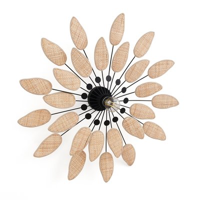 Applique métal acier et cannage Ø71,5 cm, Léonie LA REDOUTE INTERIEURS