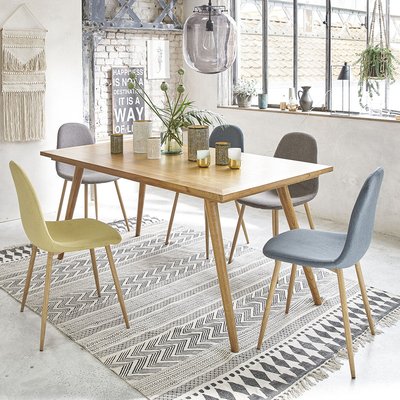 Table en bois mindi massif 8 pers.  ODDA BERAH GETAH