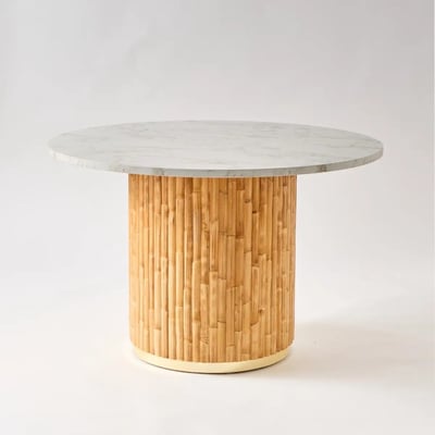 Table ronde de repas plateau blanc Dia 120 KOK