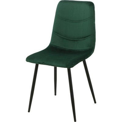 Chaise velours  élégante pieds métal pour salle à manger RECOLLECTION