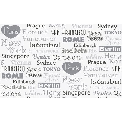 Papier Peint "Mur de Capitales" HOME MAISON