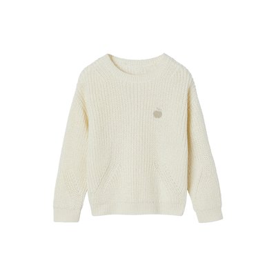 Pull maille perlée animation badge irisé VERTBAUDET