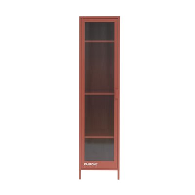 Vestiaire en acier et porte en verre cannelé PANTONE