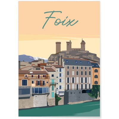 Affiche ville Foix L'AFFICHERIE