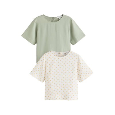 T-shirt carré avec lin, lot de 2 NEXT